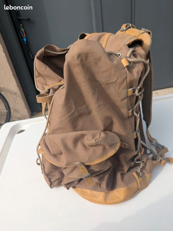 Sac Dos Lafuma Ancien Scoutisme Montage Armature