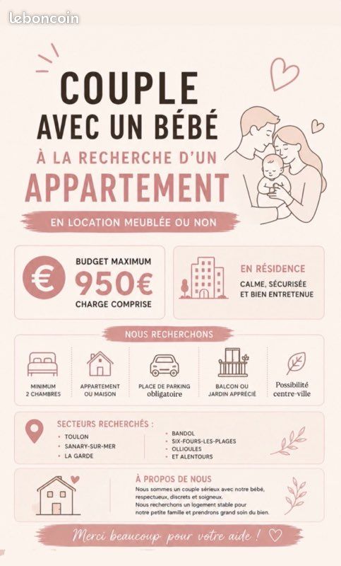 Appartement 3 pièces 60 m² · à Toulon · 60 m² · 950 €