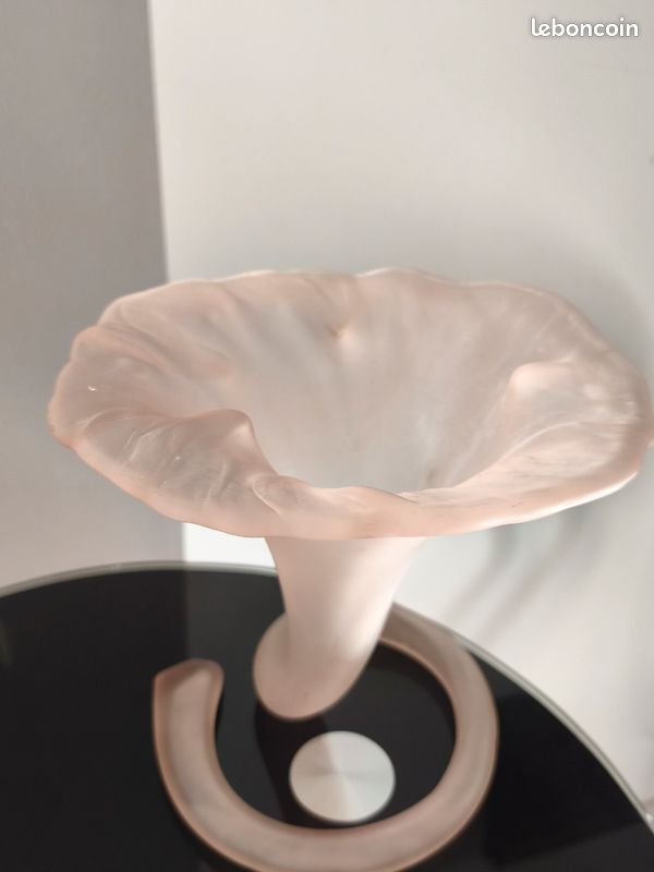 Vase Vintage en Verre Givré des années 1970 (image 2)