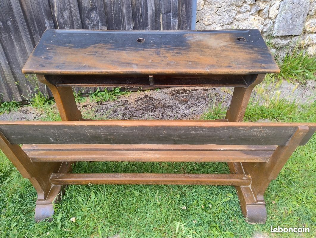 Bureau d'écolier en bois massif (image 3)