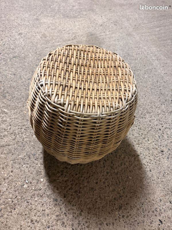 Pouf osier Diametre 30 Hauteur 48 (image 2)