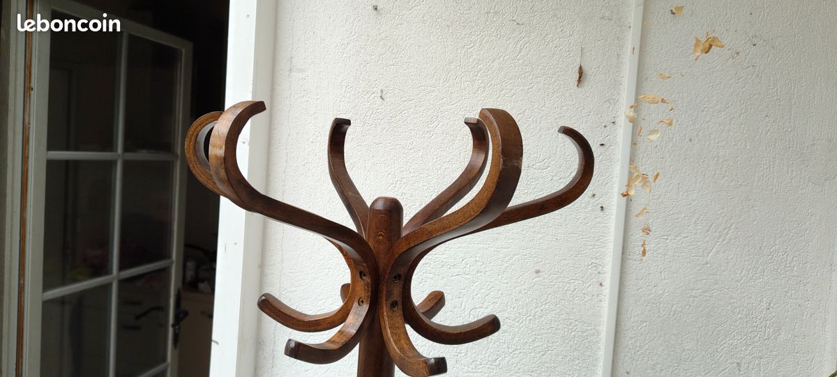 Porte manteau Baumann en bois courbé-vintage-fabrication française (image 3)