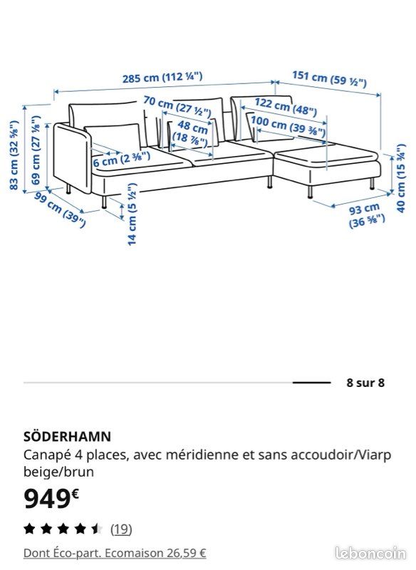 Canapé SÖDERHAMN IKEA (image 5)