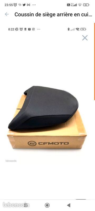 Coussin de siège arrière en cuir pour moto, étanche, pour CFMOTO