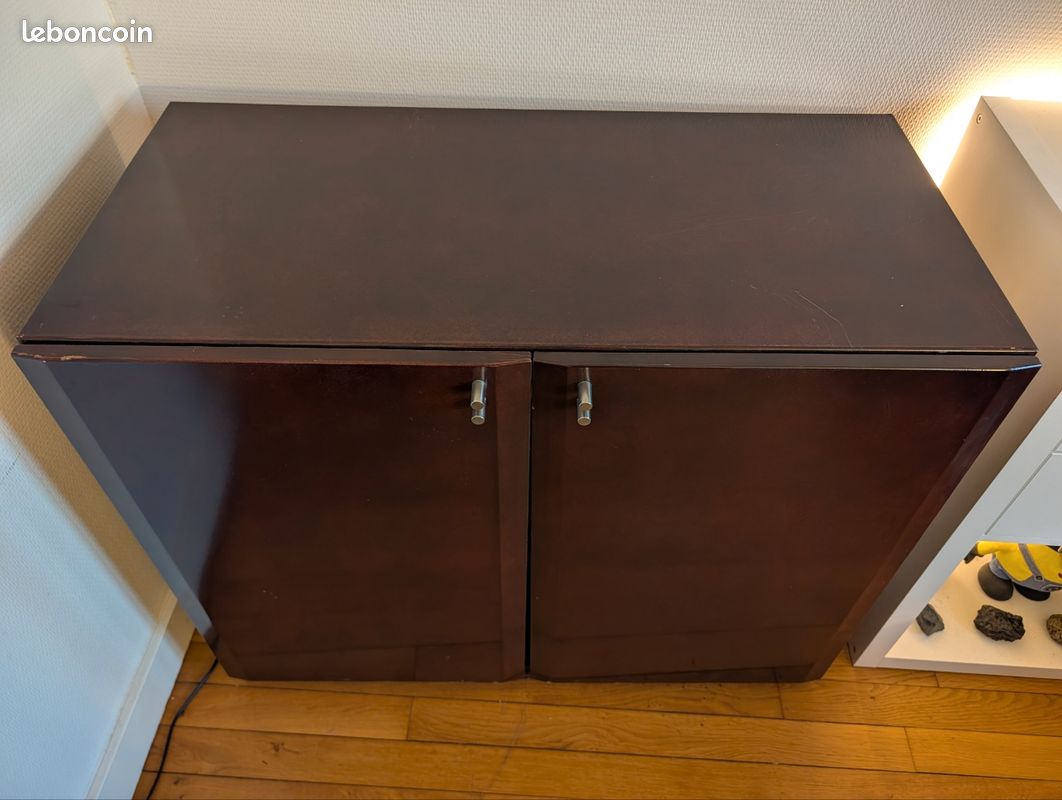 Meuble bas de rangement en bois - 90 × 45 × 75 cm (image 3)