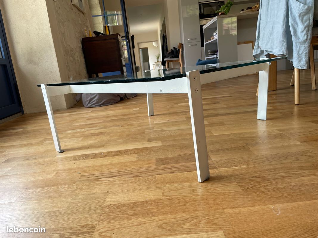 Table basse verre/metal design années 70s (image 5)