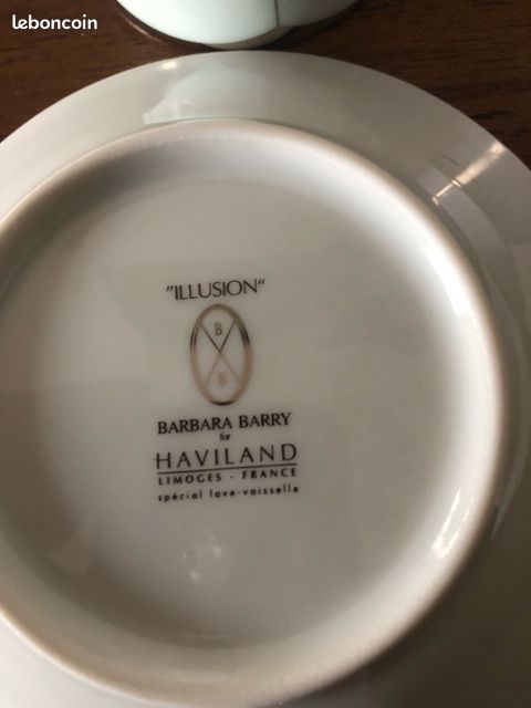 Coffret Haviland " Barbara Barry " 2 tasses & 2 sous-tasses (image 7)