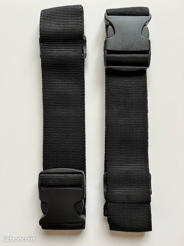 Lot de 2 sangles de bagage réglables avec étiquette d’identification (image 1)