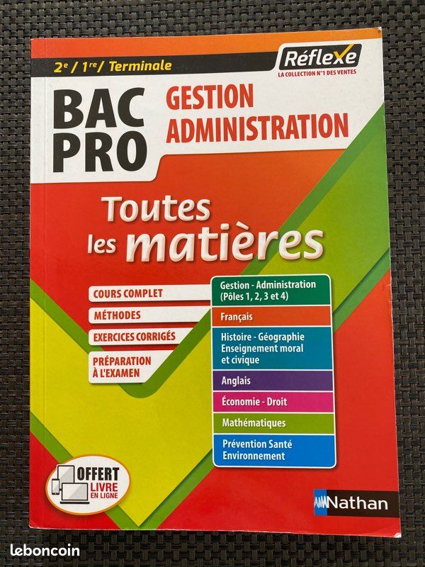 Manuel Réflexe Bac Pro Gestion Administration (image 1)