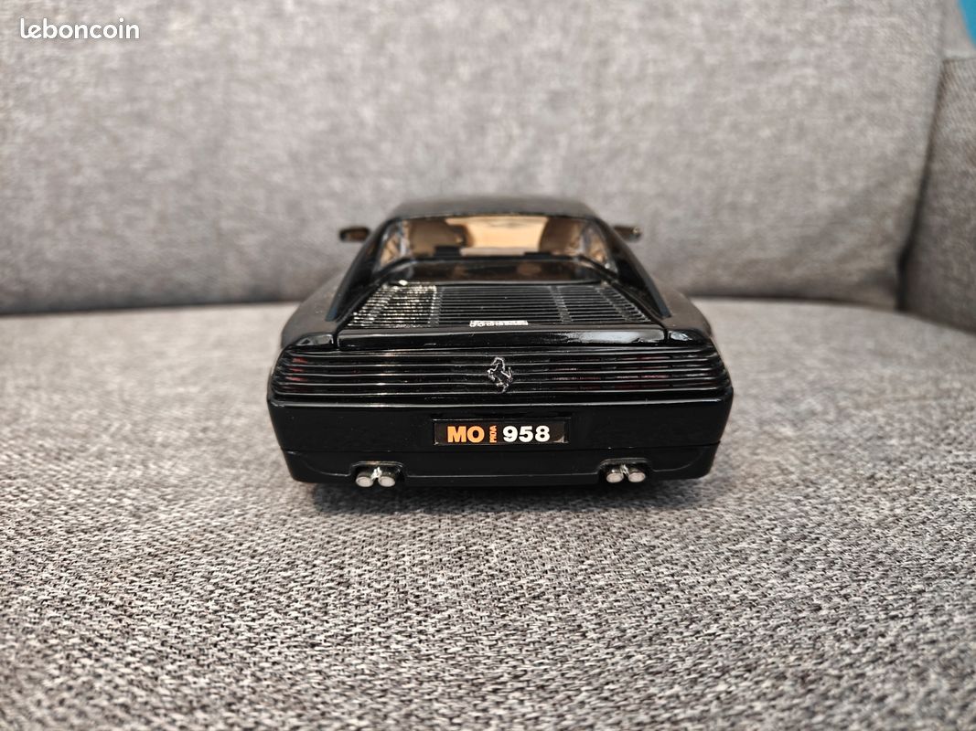 Ferrari 348 TB Noire – Miniature 1/18 Tonka Polistil, Zamac, Collection Rare