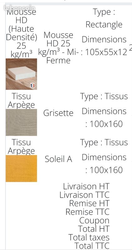 Mousse + tissus neuf van aménagé (image 1)