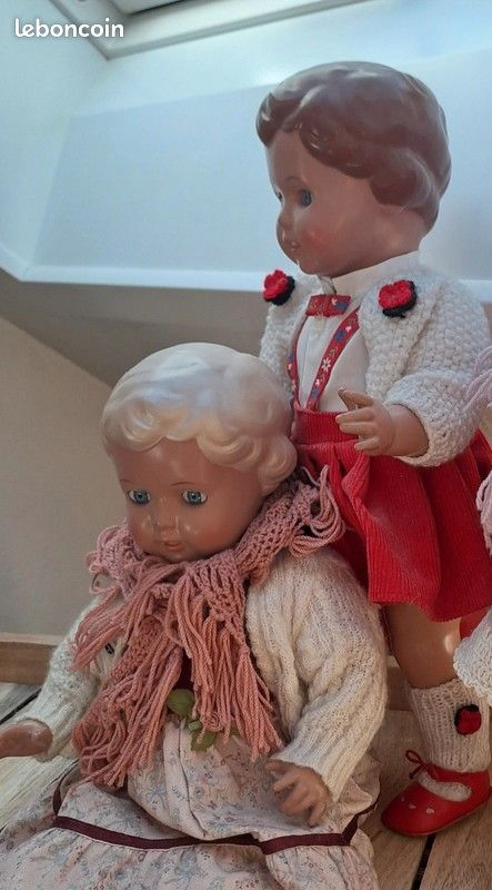 ANCIENNE POUPÉE DE collection tête de poupée en porcelaine 44 cm. État Voir... EUR 249,52