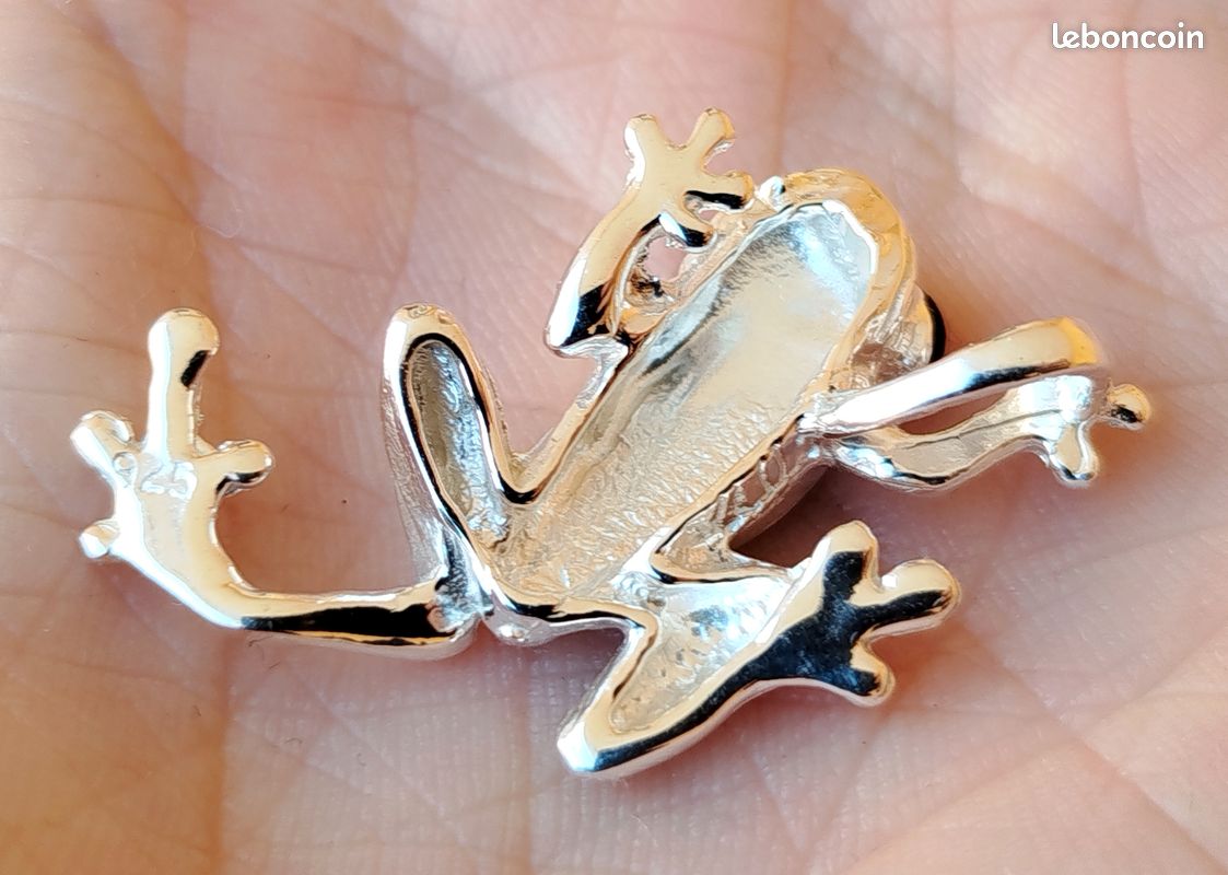 Pendentif grenouille argent - Fabrication Française