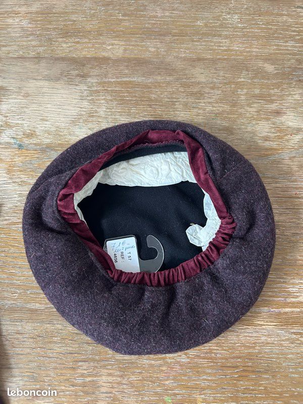 Ensemble béret + écharpe - Bordeaux/Violet - Pinault - Neuf avec étiquette (image 5)