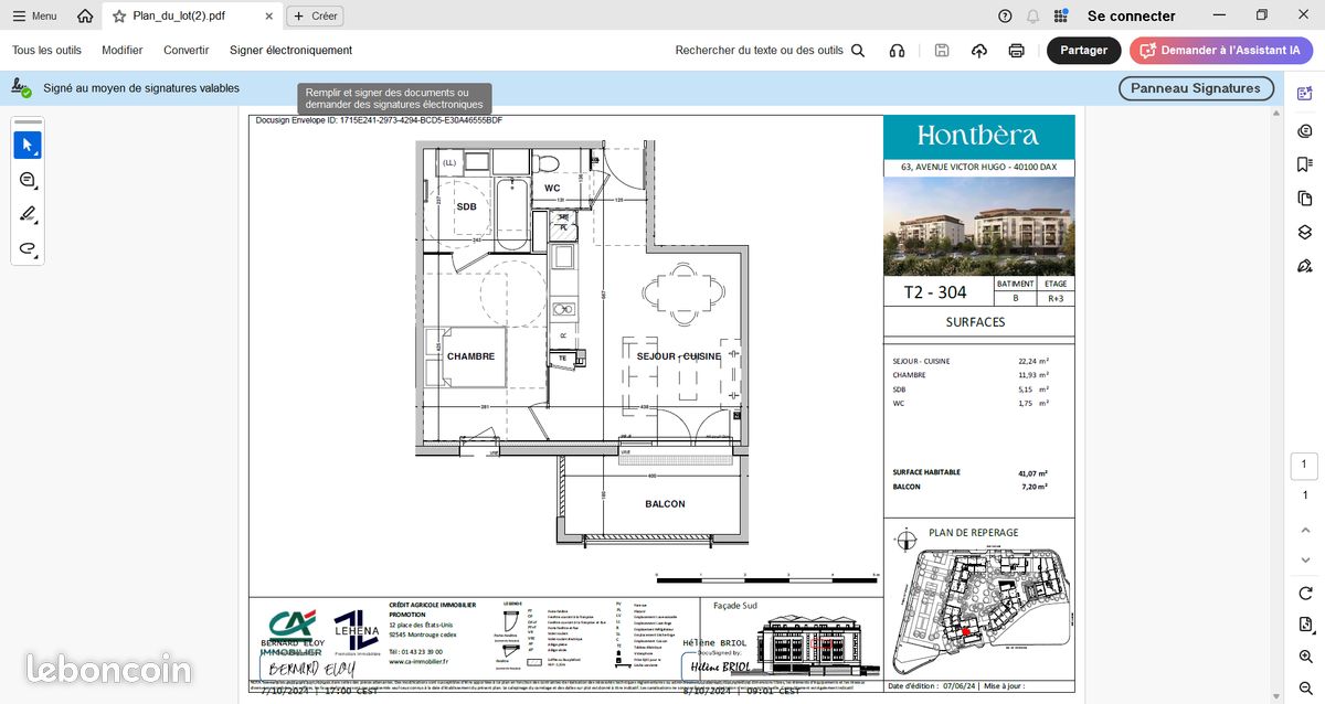 Appartement 2 pièces 41 m² · à Dax · 41,1 m² · 170 000 €