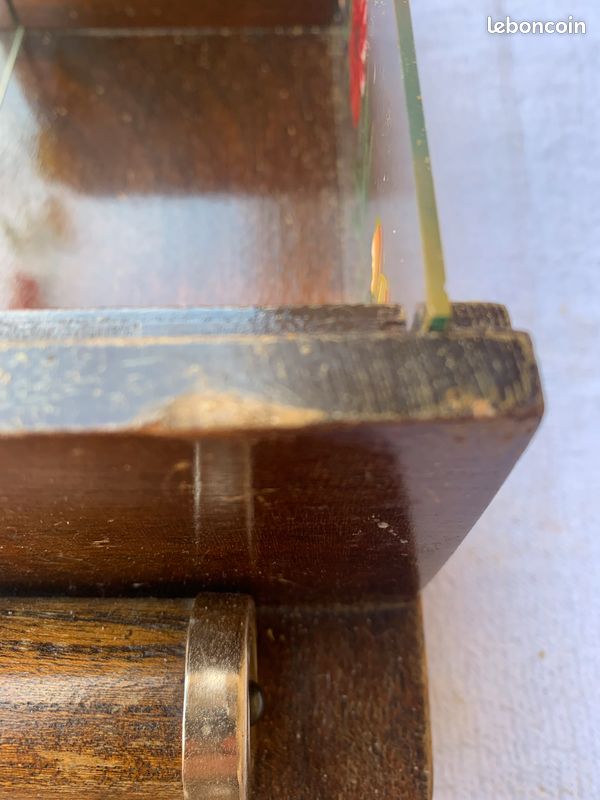 Boîte à Pêche Vintage En Bois Avec Attache Ancienne - Yeux En Verre, Rare Et Unique