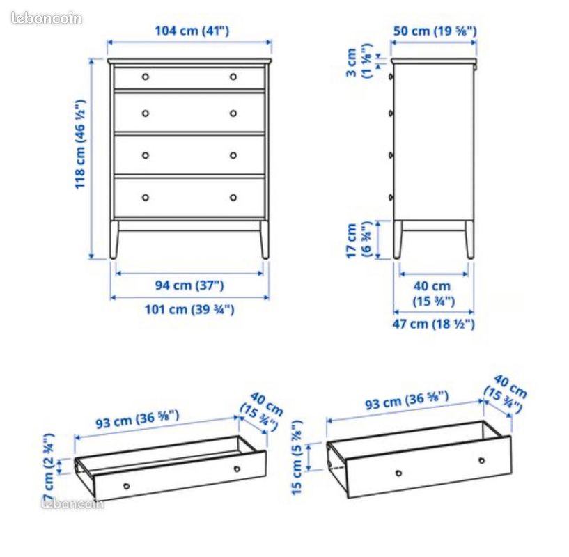 Commode blanche IKEA (image 4)