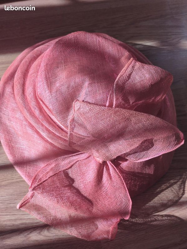 Chapeau De Cérémonie Femme Taille S/M - Rose Beige écru - Fait Main France