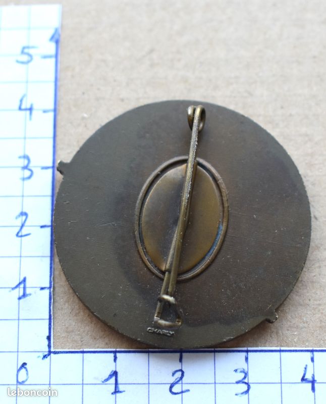 Insigne Vintage Médaille De Ski – Broche En Métal Fabriquée En France – Lot De 1