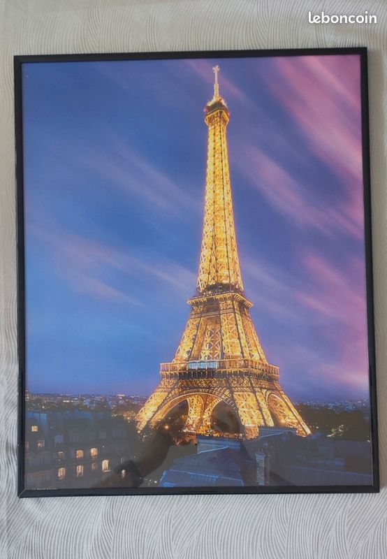 Photo dans cadre noir sous vitre 40 x 50 cm (image 1)