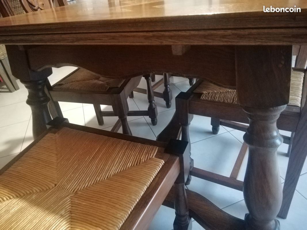 Table et 6 chaises style Breton (Pont Aven) (image 3)