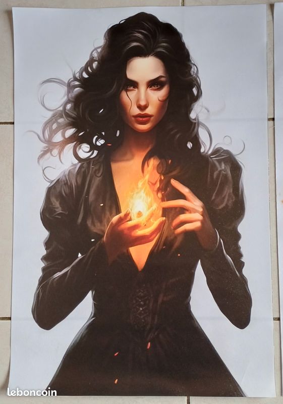 Tableau The Witcher 3 Peinture à La Bombe – Affiche Art Game PS4/Xbox