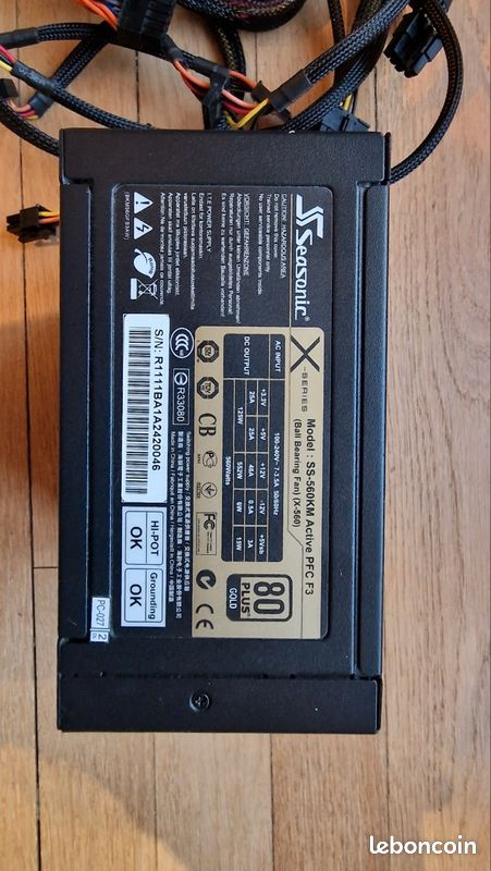 Alimentation modulaire seasonic 560w 80+ gold (image 2)