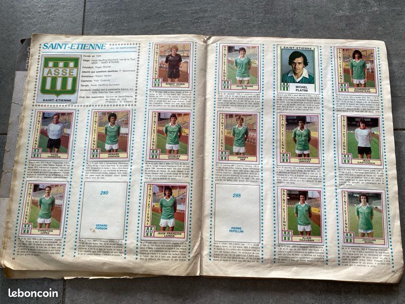 LOT 32 STICKERS PANINI FOOT 1980 DIVISION 1 RECUPERATION REMOVED TBE ORIGINAL
