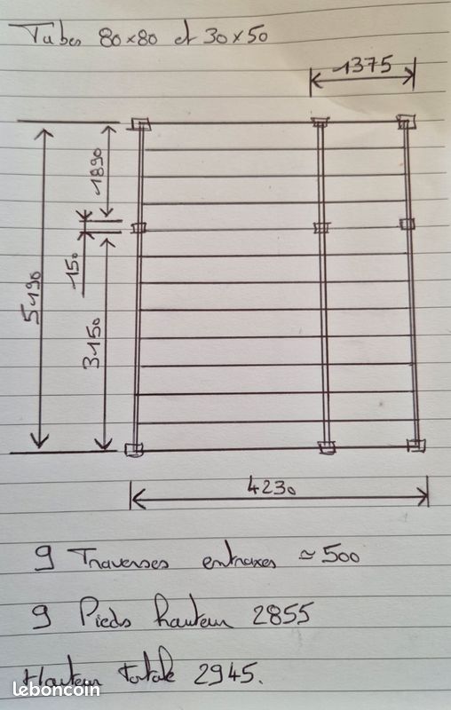 Mezzanine Industrielle Garage 5190x4230 Ht 2945 (image 3)