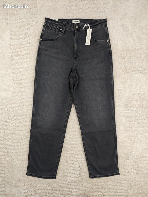 Jean Wrangler Vintage Femme Taille 20W Coupe Conique - Denim Bleu - USA