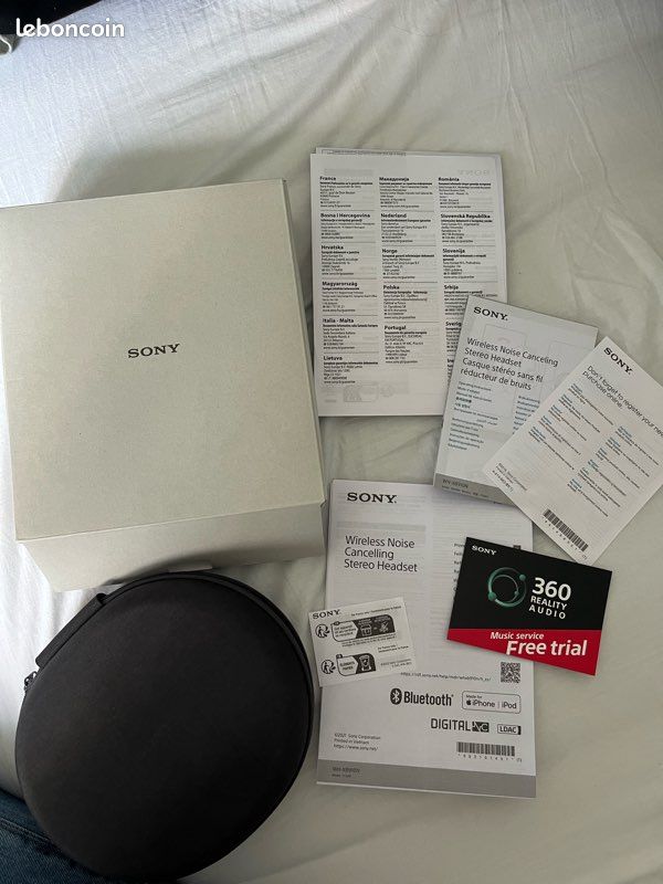Casque Sony sans fil réducteur de bruit WH-XB910N (image 1)