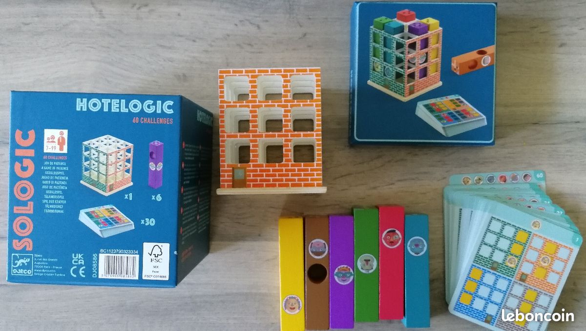HOTELOGIC SOLOGIC. Jeux de société et casse-tête, seul ou en famille en excellent état (image 2)