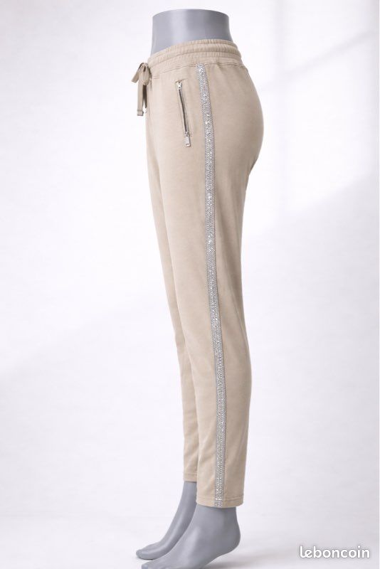 Pantalon Jogging Zara Femme Taille Haute - Noir, Taille S, Défauts Réparés (voir Photos)