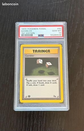trainer gambler pokemon card value 1995 Pokemon Trainer Gambler 60/62. Mint. Gradable Card
