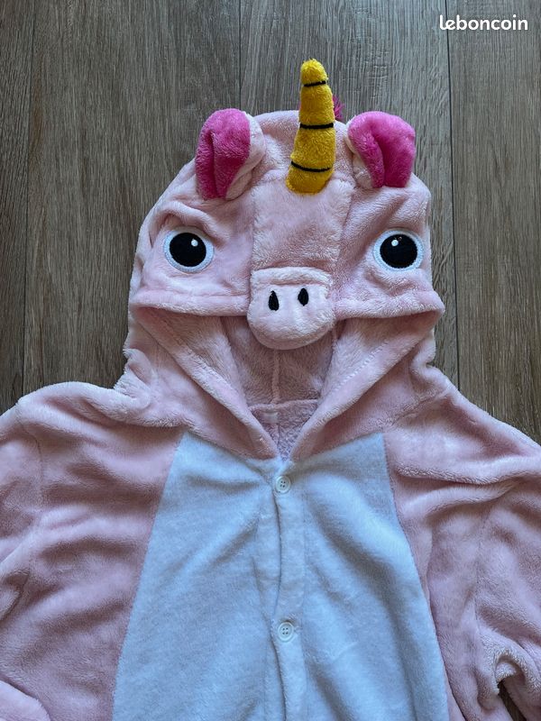 Déguisement / Pyjama Licorne Rose pale (image 2)