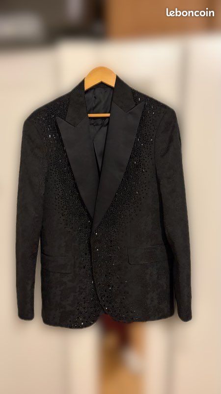 Costume de marié sur mesure – taille 52 – porté une fois (image 1)