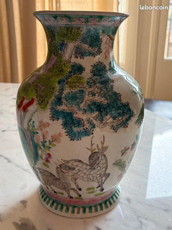 Vase polychrome porcelaine chinoise (image 2)