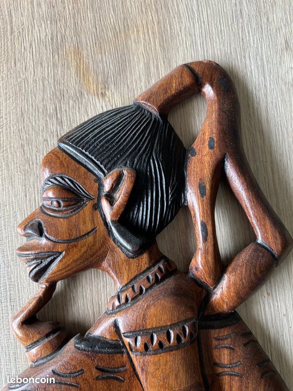 Statuettes africaines bois profil (image 7)