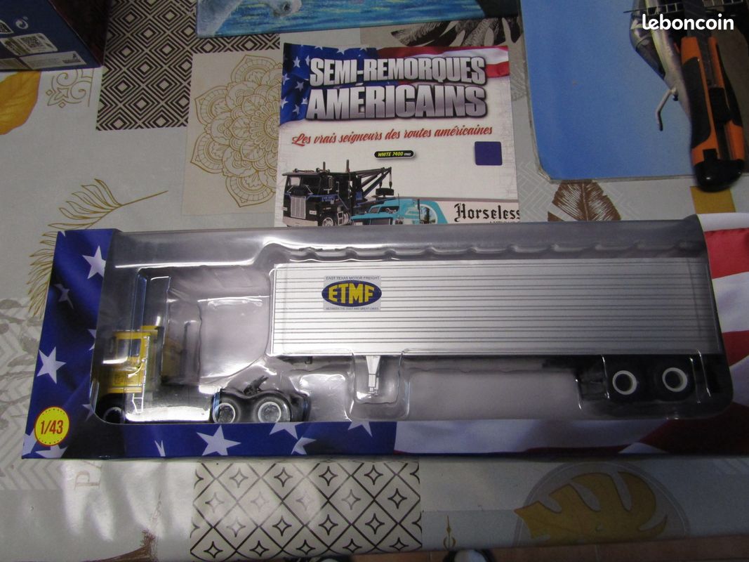 White - 3000 Semi-Remorque Citerne 1956 - Modèle Presse - 1/43 - Autos Miniatures