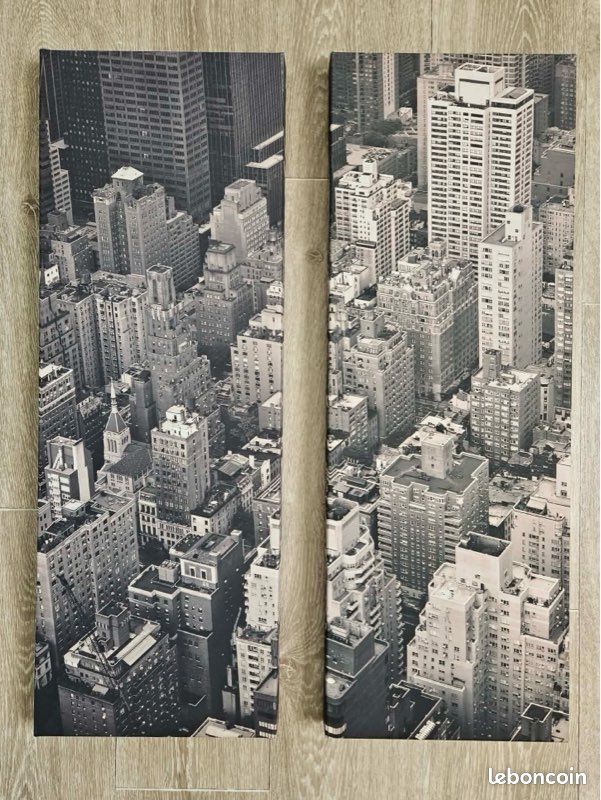 Tableau toile imprimée New York Londres Paris - Décoration Tableau toile imprimée New York Londres Paris - Décoration
