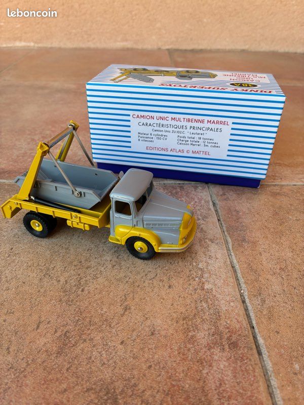 Dinky Toys 1:43 - 1 - Camión A Escala - Ref. 38A Camion UNIC Multibenne Marrel 1954 En Condiciones Casi Perfectas