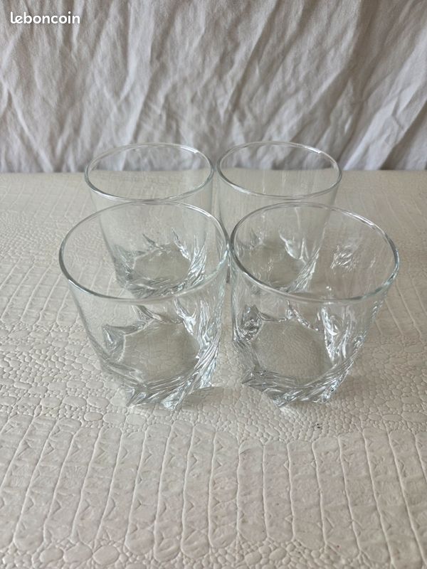 4 Verres - Verre Gobelet Whisky Eau Table Grand Apéro Apéritif (image 2)