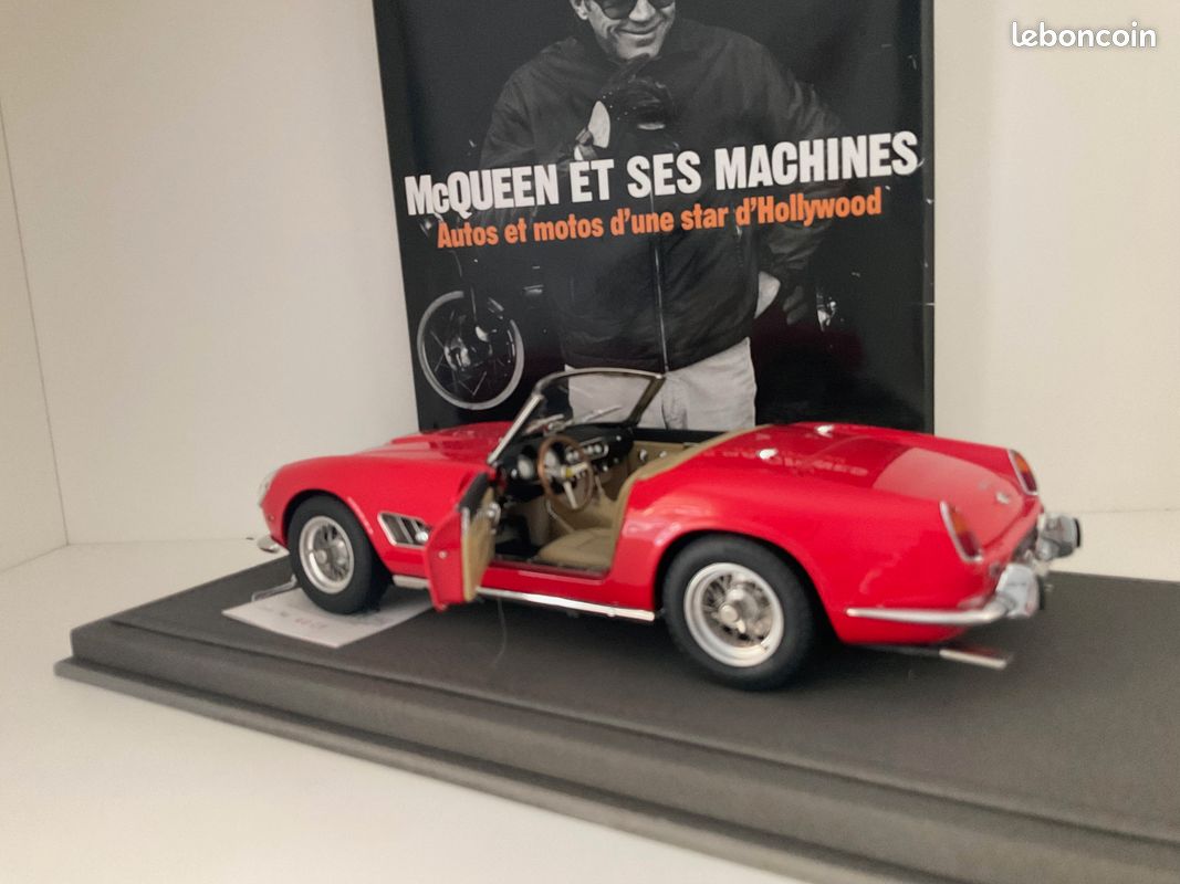 Rare. Ferrari 250 GT California swb 1960. Rosso/intérieur cuir tabac. Limited édition (épuisé) 1:18 CMC no looksmart, amalgam, BBR, exoto (Livraison gratuite) (image 17)