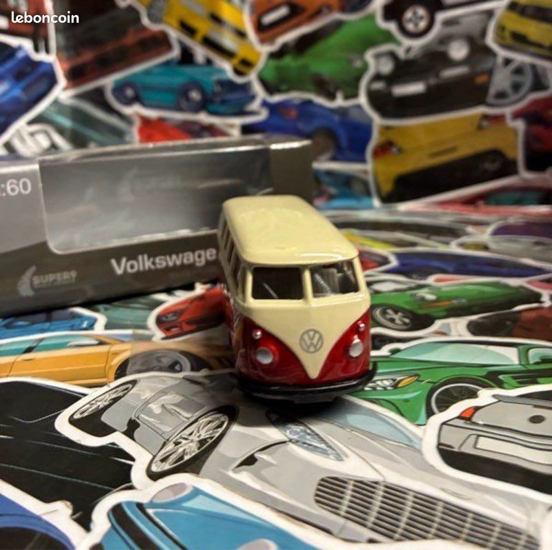 Volkswagen Combi T1 1963 1:60 Welly + boîte - miniature VW Bus (image 3)