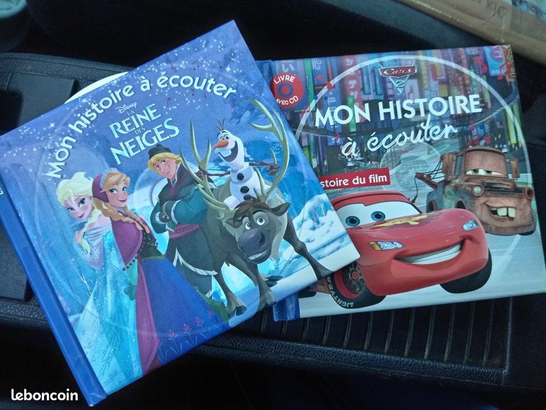 Lot de deux livres cd mes histoires a écouter cars 2 et la reine des neiges (image 1)