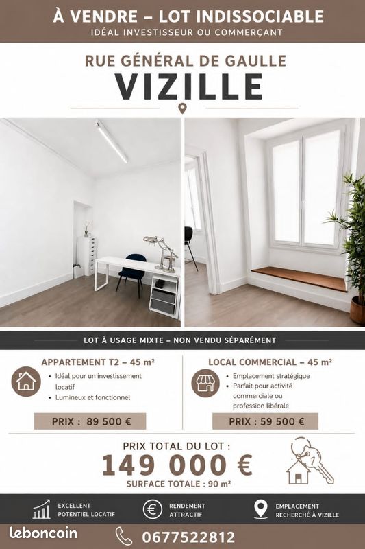 Appartement 4 pièces 90 m² · à Vizille · 90 m² · 89 500 €