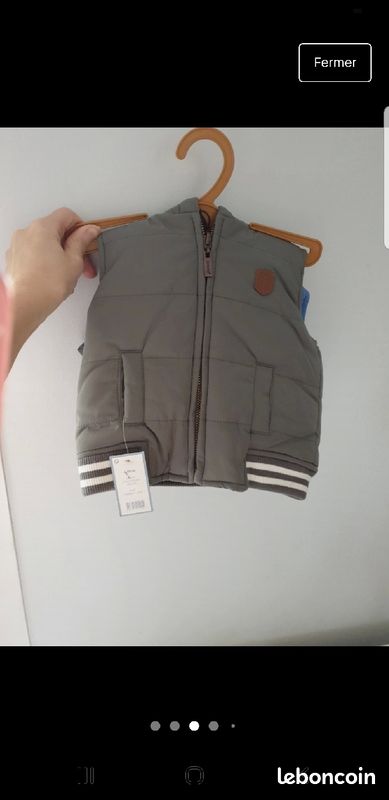 Doudoune JACADI REVERSIBLE sans manches bébé 6mois (image 3)