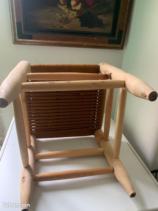 Tabouret en osier neuf (image 2)