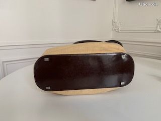 Sac Céline toile beige et cuir marron (image 4)