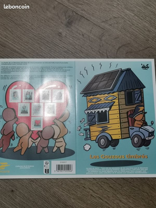 Lot N°2 , Belle Planche de 8 timbres Gouzou , artiste street art JACE (image 3)